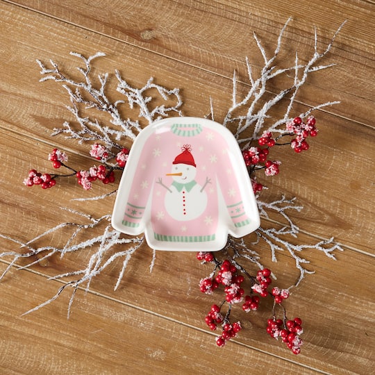 Melrose Ceramic Snowman Ornaments Set